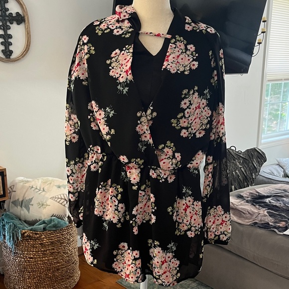Socialite Pants - Socialite Black Floral Jumpsuit